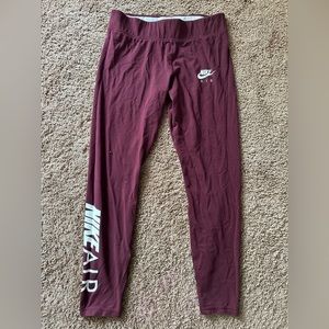 Burgundy NIKE Leggings
